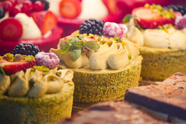 istock Delicious desserts displayed at a bakery in a vibrant market 2251770028