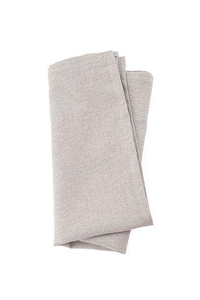 istock Gray linen napkin isolated on white background 2251771652
