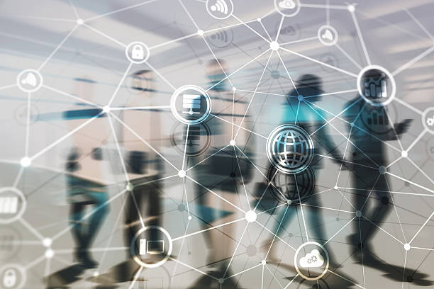 istock Telecommunications network with global connections and data exchange on digital background 2251771658
