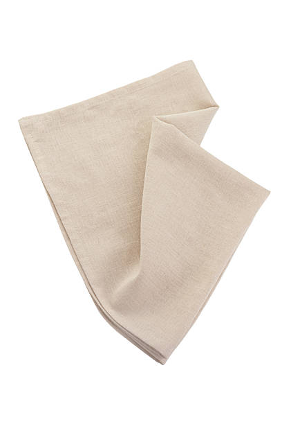 istock Gray linen napkin isolated on white background 2251771667