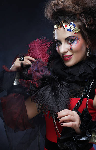 istock woman with creative make up. Halloween theme. 2251775947