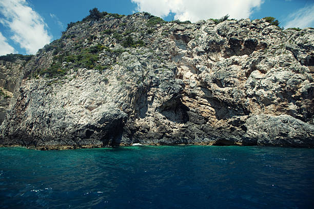 Blue caves on Zakynthos island, Greece