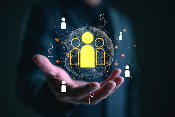 istock Customer Relationship Management, Businessman with global structure customer network technology, Data exchanges development. customer service, social media. digital marketing online. 2251776980