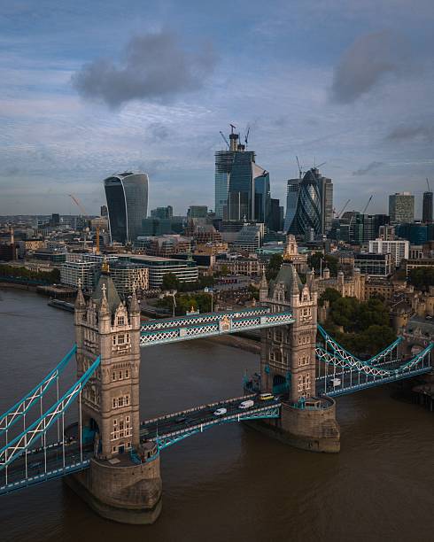 Long exposure shot of the iconic Tower Bridge in London