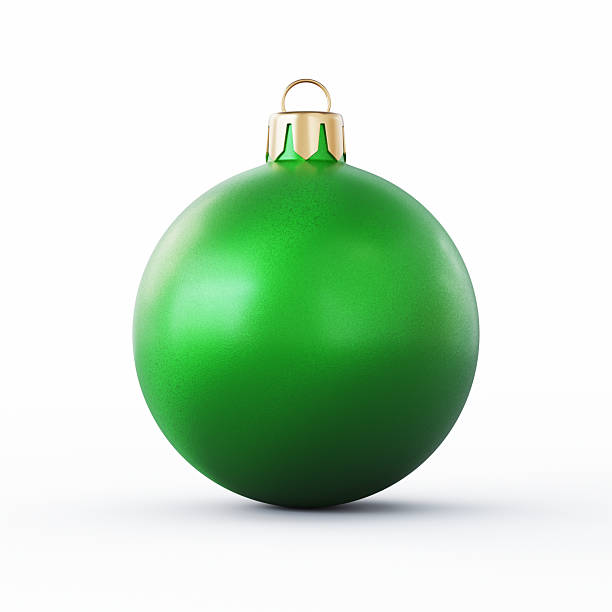 Green Christmas Ball Isolated On White Background