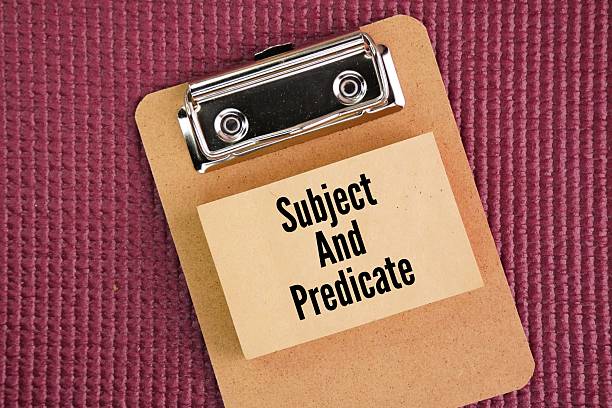 istock Paper with the words the subject and the predicate. 2251797434