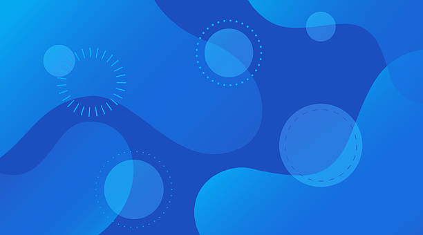 A modern abstract background featuring layered blue fluid shapes combined with subtle circular and dotted geometric elements. The smooth gradients and organic flowing forms create a clean, contemporary visual style suitable for technology themes, digital interfaces, presentations, website backgrounds, branding materials, and creative design projects.