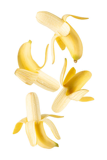 istock Falling Banana isolated on white background with clipping path, full depth of field 2251801698
