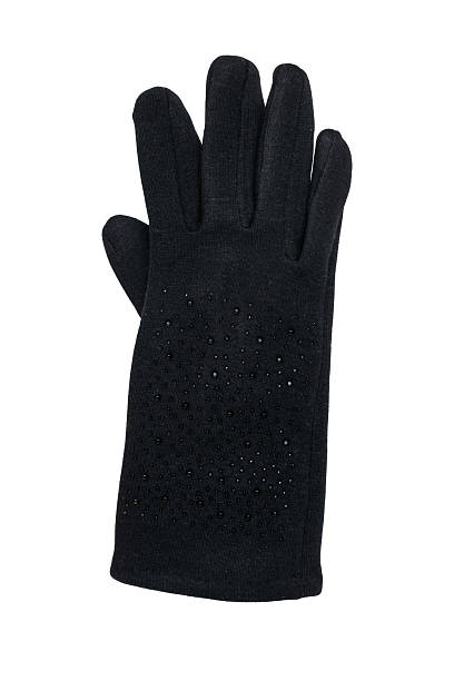 istock Elegant Black Glove with Sparkling Embellishments on White Background 2251809818