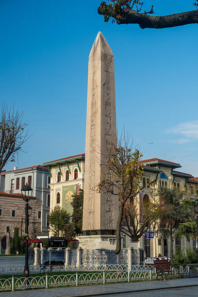 istock Ancient Egyptian obelisk and Blue Mosque with minarets in empty Sultanahmet Square Hippodrome Istanbul Turkey historic landmark Ottoman Islamic architecture monument 2251810126