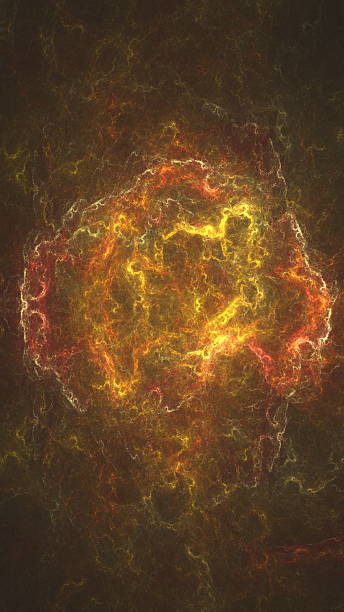 istock Vibrant Abstract Golden Fire Background with Intense Plasma Energy Field 2251813997