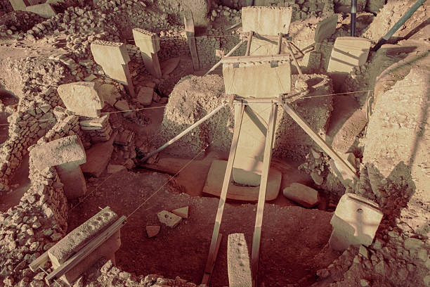 The oldest temple of the world, Gobekli Tepe. Gobeklitepe is a pre historic site, about 15 km away from the city of Sanliurfa, Southeastern Turkey. Gobeklitepe is the date it was built, which is roughly twelve thousand years ago, circa 10,000 BC.