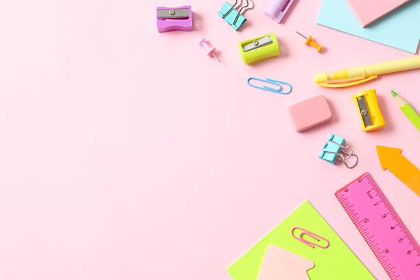 istock School supplies on color background 2251818903