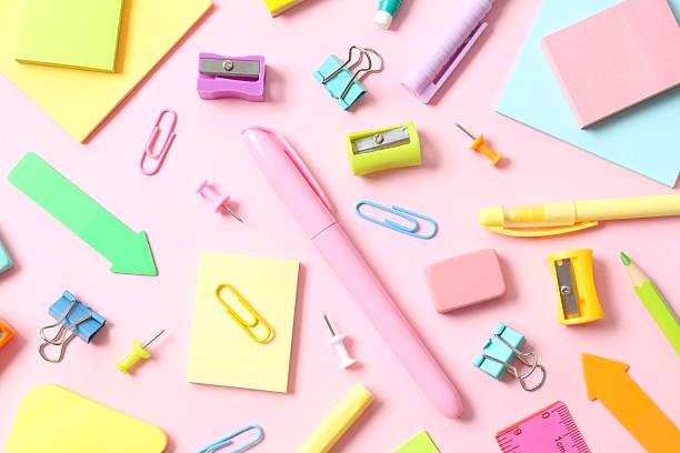 istock School supplies on color background 2251818907