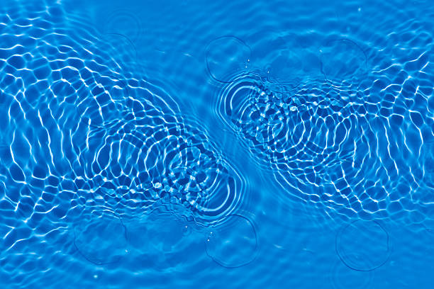 istock Blue water with ripples on the surface. Defocus blurred transparent blue colored clear calm water surface texture with splashes and bubbles. Water waves with shining pattern texture background. 2251820118
