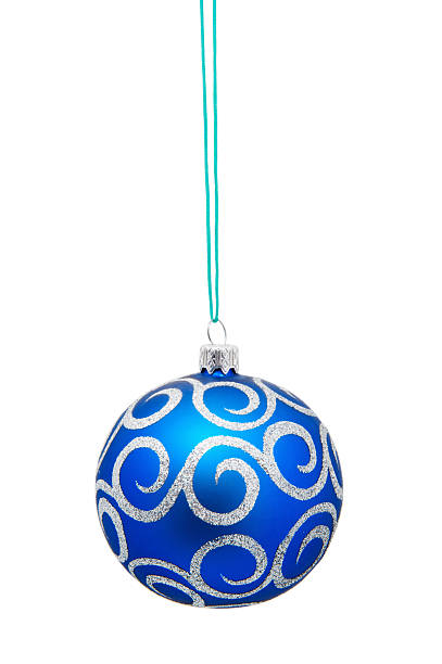 istock Blue Christmas toy ball, isolated on white background 2251822120