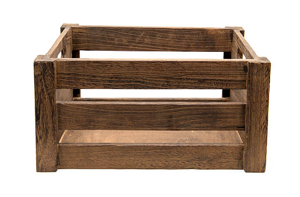 istock Wooden box isolated on white background. 2251822213