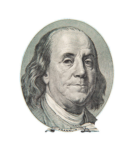 istock Benjamin Franklin portrait on one hundred US dollars banknote. Isolated on white. 2251822391