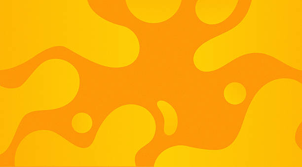 Abstract background featuring smooth, flowing fluid shapes in warm orange and yellow tones. Modern organic design with soft gradients and subtle texture, suitable for creative layouts, branding, posters, web design, and contemporary visual projects.
