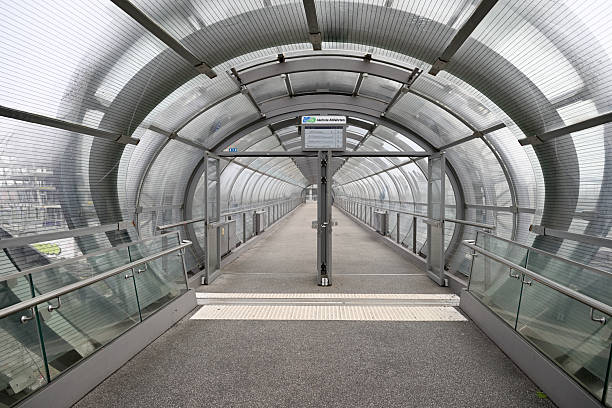 istock Subway station steel net and glass windows. 2251825616