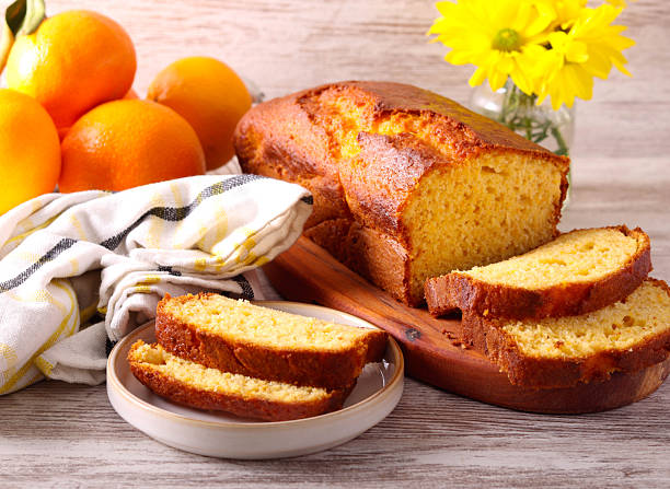 istock orange cake, sliced and served 2251826909