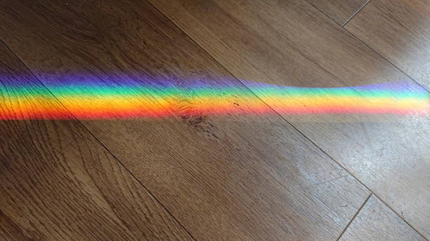 istock Rainbow light spectrum on wooden floor 2251832471