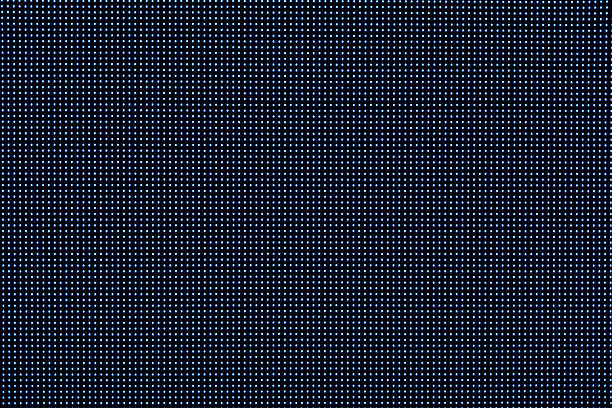 istock Led screen panel showing a detailed pixel grid with many individual lights, forming a contemporary background representing technology, digital interfaces, and data visualization 2251832831