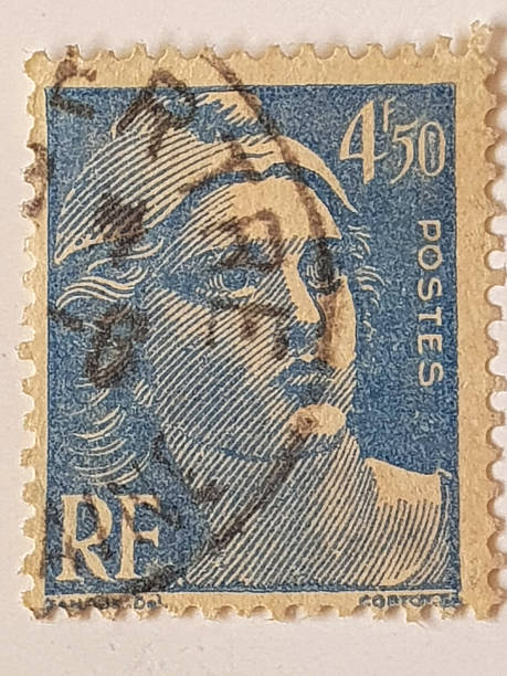 istock France 4.50 Francs Marianne by Gandon Postage Stamp, 1951 2251836951