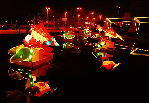 The Qingdao Light Festival was held in Zhongshan Park in March 2013 and featured many different designs of lights and lanterns and often have a futuristic or themed appearance. It is said that these l