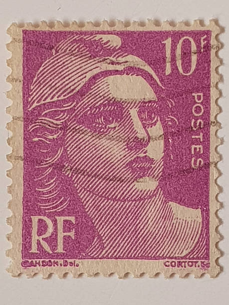 istock France 10 Francs Lilac Marianne by Gandon Postage Stamp, 1951 2251840321