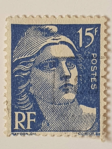 istock France 15 Francs Blue Marianne by Gandon Postage Stamp, 1951 2251842031