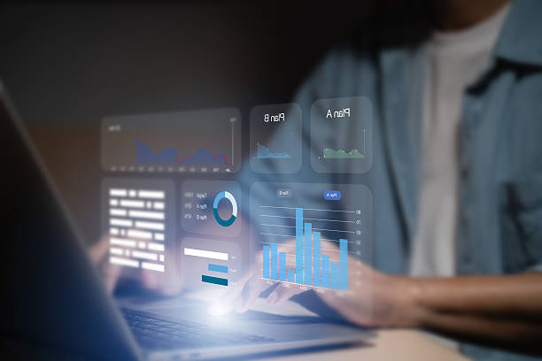 Business data dashboard provide business intelligence analytic for marketing strategy planning snugly with big data set to analyze customer demands and foreseeing business future