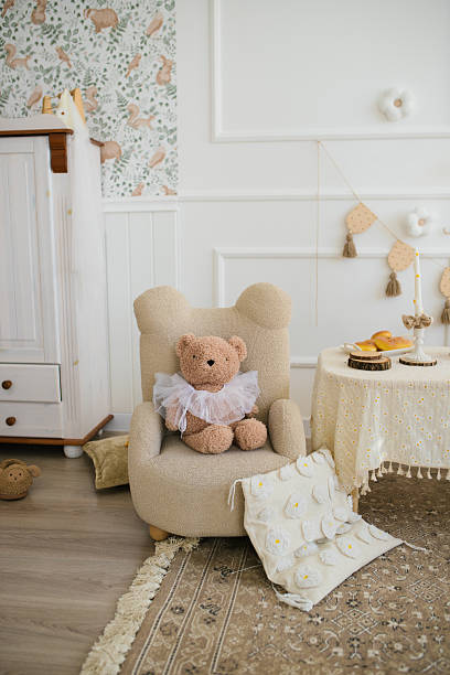 istock Cozy Easter Kids Room With Teddy Bear 2251846730