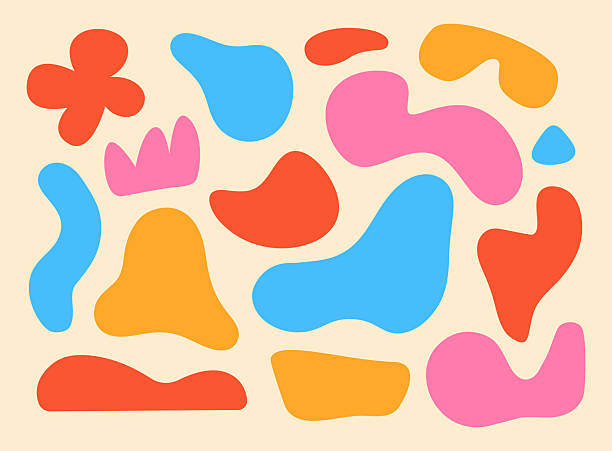Abstract composition featuring playful liquid and organic blob shapes in bright pastel colors on a soft beige background. Modern, fun, and minimalist design ideal for creative backgrounds, branding, packaging, posters, social media graphics, wallpapers, and contemporary visual projects.