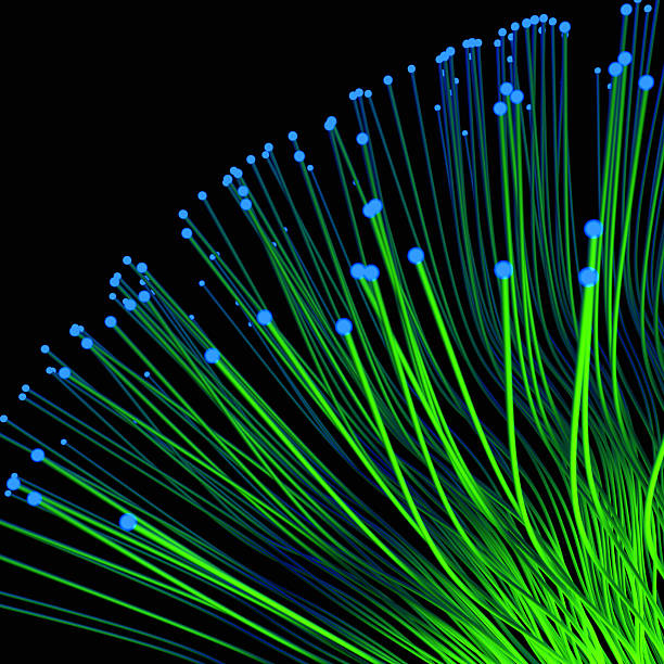 istock Green Abstract Optic Wires With Bright Tips 2251854267