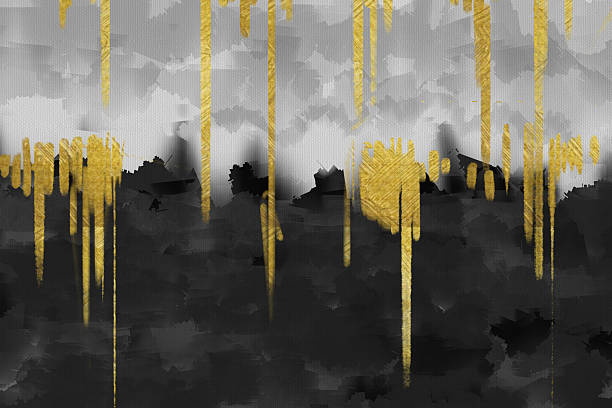 istock 3d abstract paint wallpaper for wall decor. Resin geode and abstract art, functional art, watercolor geode painting. golden, black, and gray background. canvas decoration 2251854561