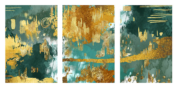 istock 3d abstract marble wallpaper for wall decor . Resin geode and abstract art, functional art, like watercolor geode painting. golden, green, turquoise, and gray background 2251860780