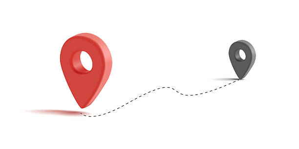 istock Location icons, 3D. Direction of movement, location. Maps, destination, road, infographics. Isolated, on a white background vector illustration. 2251865125