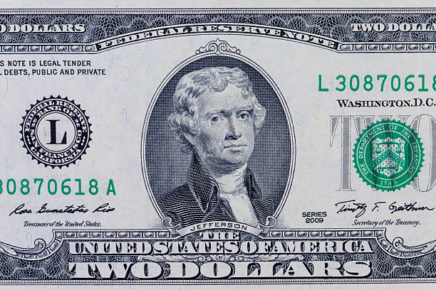 istock Two-dollar bill depicting thomas jefferson economy concept 2251868152