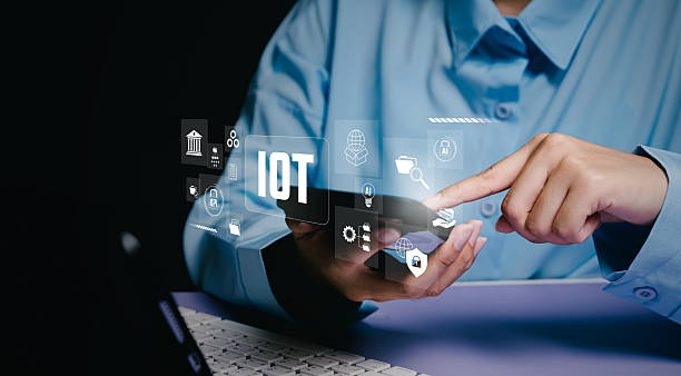 istock Internet of Things concept, businessman interacting with IoT digital interface icons, smart device connectivity, data integration platform, automation system, intelligent business technology. 2251873937