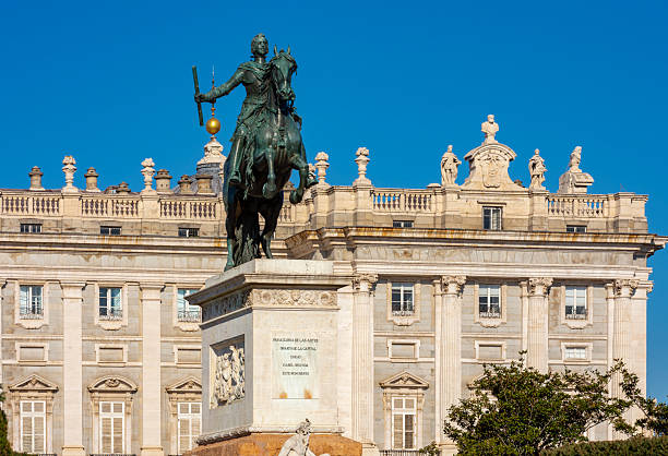 istock Monument to king Felipe IV on Eastern square (Plaza de Oriente), Madrid, Spain 2251875096