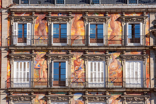 istock Casa de la Panaderia (Bakery House) decorations on Plaza Mayor (Main square) in Madrid, Spain 2251876342