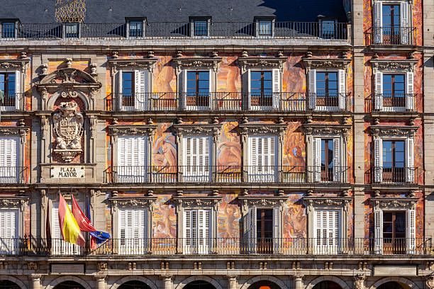 istock Casa de la Panaderia (Bakery House) decorations on Plaza Mayor (Main square) in Madrid, Spain 2251876349
