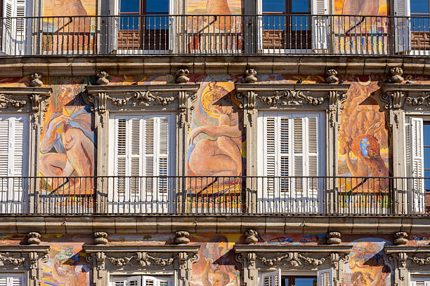 istock Casa de la Panaderia (Bakery House) decorations on Plaza Mayor (Main square) in Madrid, Spain 2251876429