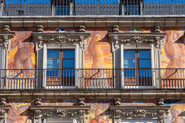 istock Casa de la Panaderia (Bakery House) decorations on Plaza Mayor (Main square) in Madrid, Spain 2251876477