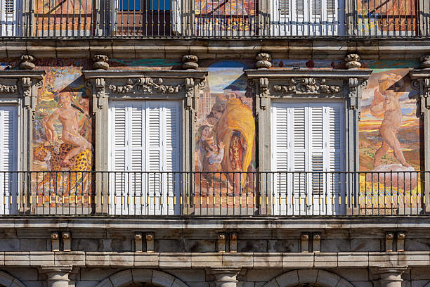 istock Casa de la Panaderia (Bakery House) decorations on Plaza Mayor (Main square) in Madrid, Spain 2251876484