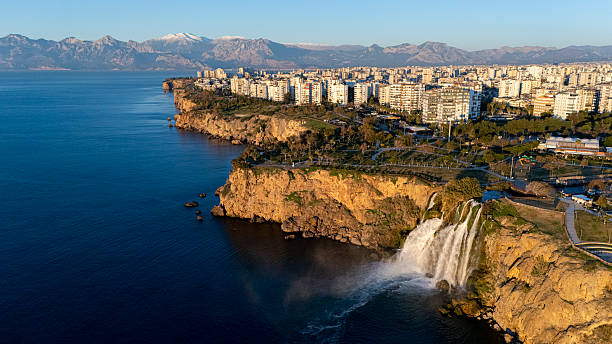 istock Drone view of Antalya Duden waterfall 2251881087