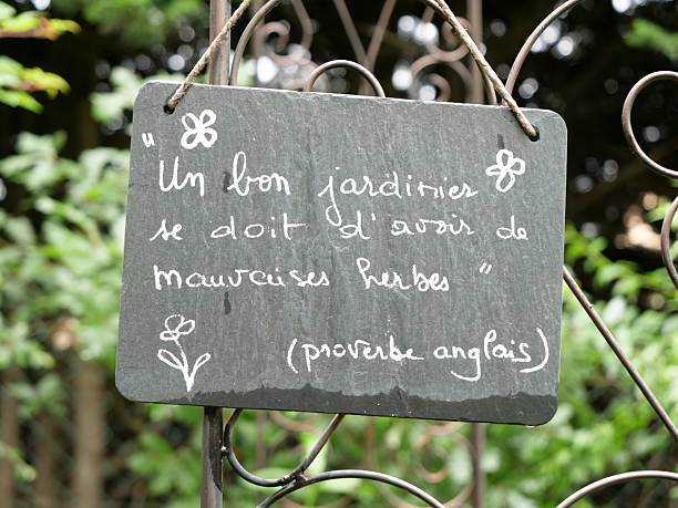 English proverb written on a slate