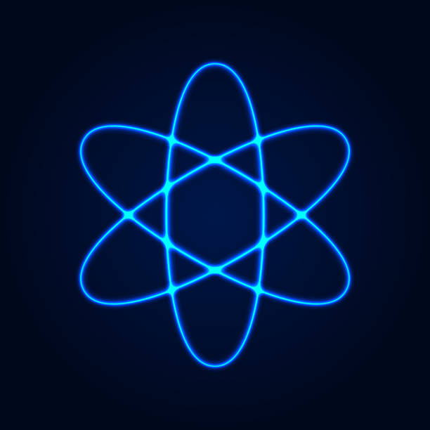istock Glowing blue magic rings. Neon realistic energy swirl. 2251889298