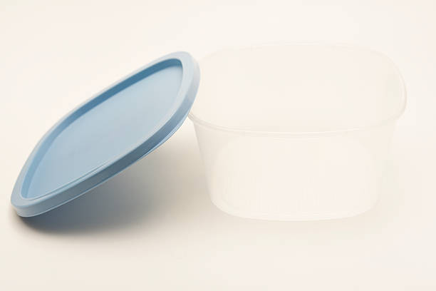 istock Large containers for food. Three plastic containers with a blue lid for food on a white background. 2251889641
